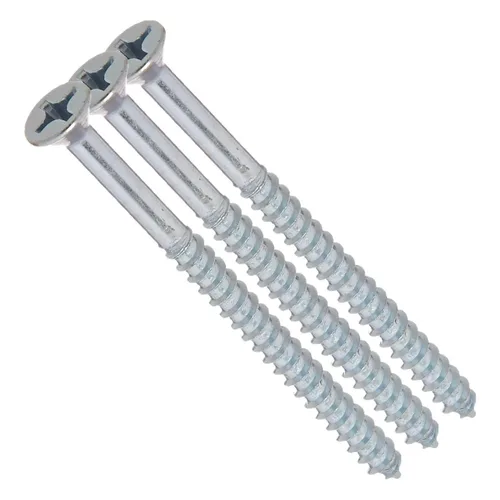 The Hillman Group 40860 Hillman Tornillos para madera No. 12 X 3 Phillips Flat Head Pack 25, sin tamaño, zinc (paquete de 3)