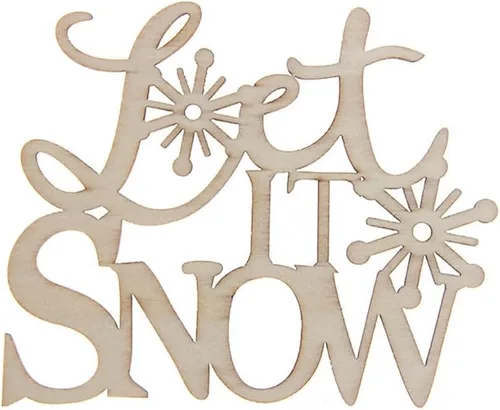 Miniatura 5 de EXCEART 4 colgantes de madera decorativos ahuecados para Navidad, decoración de pared para fiestas en el hogar, manualidades y decoración única