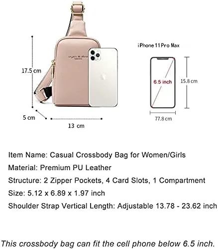 Miniatura 4 de Aomiduo Mochila pequeña de cuero cruzada para estudiantes mujeres y niñas