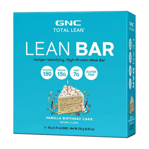 Miniatura 16 de GNC Total Lean Bar Barra de comida con alto contenido de proteínas y satisfying con hambre Yogur de arándanos 5 barras