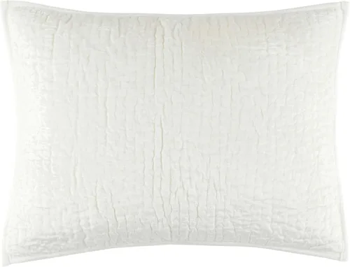 Miniatura 4 de Pine Cone Hill Parisienne Velvet Dove White - Funda acolchada blanca, tamaño estándar, patrón sólido blanco