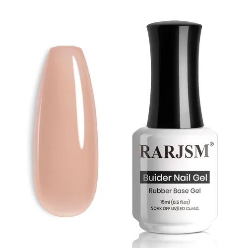 Miniatura 34 de RARJSM Esmalte de uñas de gel con base de goma de fibra de vidrio rosa y flor de cerezo desnudo, para reparar uñas rotas, fortalecedor, capa base