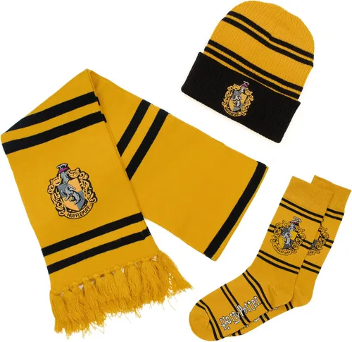 Miniatura 7 de Culture Fly Harry Potter Bufanda Gorro Calcetines Juego de Regalo de Invierno de 3 Piezas de Tejido Premium