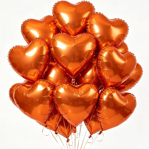 Miniatura 28 de 100 globos en forma de corazón de 5 pulgadas, globos de aluminio de Mylar de papel de aluminio para decoración de mujeres y niñas, día de San