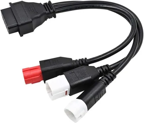 Miniatura 4 de 3pin 4pin 6pin a 16pin cable conector 3 en 1 OBD2 adaptador de diagnóstico línea de conversión apto para Yamaha Honda Euro5 motocicleta