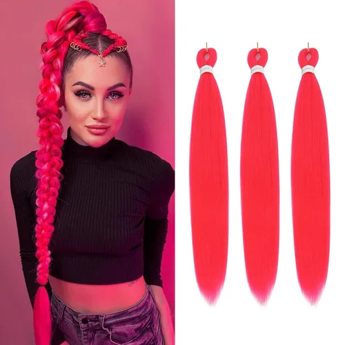 Miniatura 13 de Cabello trenzado preestirado de 26 pulgadas, 8 paquetes 1B, trenzas bohemias de ganchillo con textura Yaki suave para mujeres negras, no tóxico