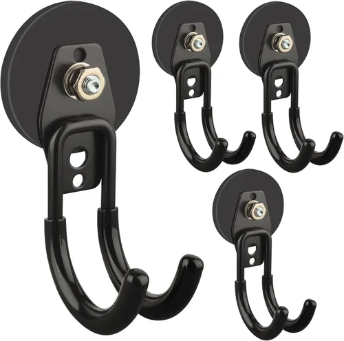 Miniatura 18 de ULIBERMAGNET Ganchos Magnéticos Ultimate Fuertes, Imán Grande con Ganchos para Herramientas de Trabajo Pesado, Sierra Caladora, Manguera, Paquete