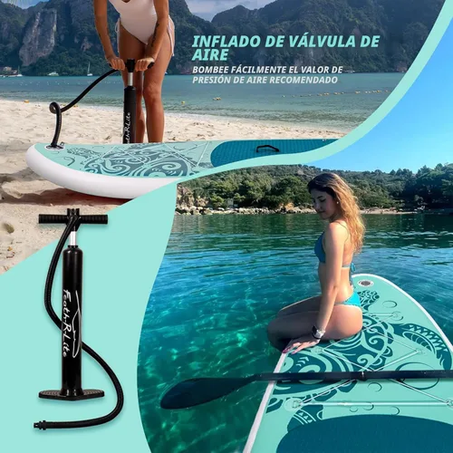 Miniatura 5 de FEATH-R-LITE Tabla de paddle surf inflable ultraligera de 10 pies x 30 pulgadas/10 pies 6 pulgadas x 33 pulgadas, para todos los niveles de Tortuga