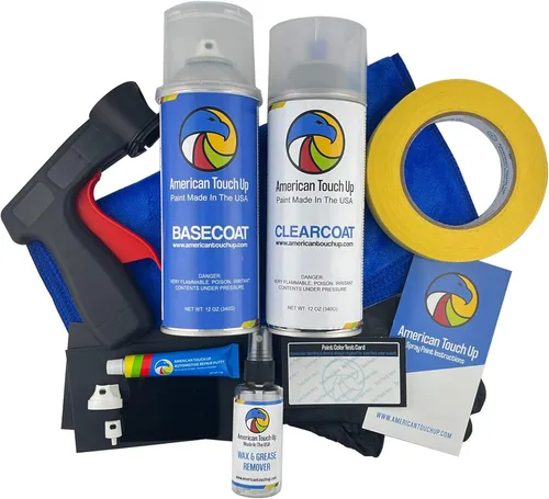 Miniatura 8 de American Touch Up Pintura compatible con BMW A17 Havanna Metallic Pintura en aerosol - Kit de imprimación/capa base, capa transparente A17