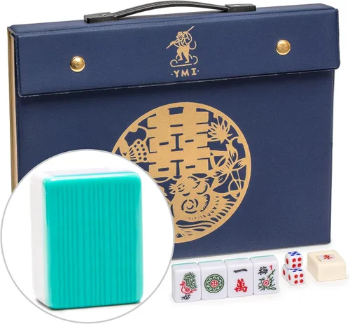 Miniatura 13 de YMI chino Mahjong Juego Set profesional – Estándar Verde