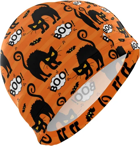 Miniatura 14 de Gorra de natación unisex para adultos, diseño divertido creativo de poliéster