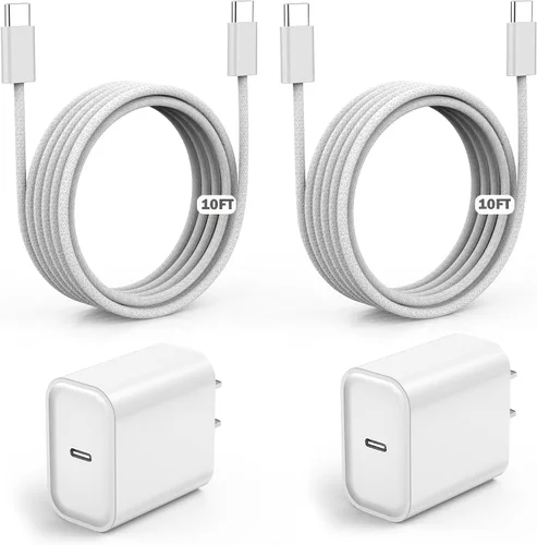 Miniatura 8 de Cargador rápido para iPad, cargador de iPad Pro de 20 W con cable de carga de 10 pies para iPhone 17/17 Pro/17 Air/16, iPad A16/10th, iPad Air 13/11