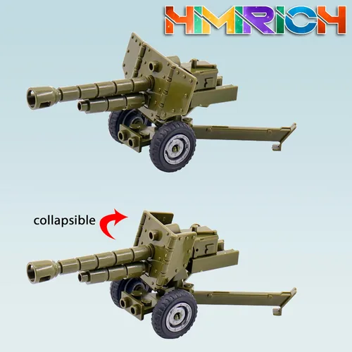 Miniatura 3 de Paquete de armas HIMIRICH, conjunto de bloques de construcción de juguetes militares, modelo para figuras de soldados, kit de equipo y accesorios