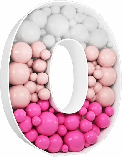Miniatura 22 de Kit de letras rellenables de 2 pies con marco de globo de mosaico de letra K para decoración de telón de fondo de boda de fiesta de cumpleaños