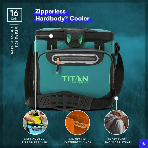 Miniatura 3 de Titan by Arctic Zone Deep Freeze Cooler - Zipperless Hardbody Cooler - Deep Freeze Insulation, HardBody Liner, and SmartShelf