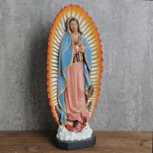 Miniatura 3 de Estatua católica BC de Nuestra Señora de Guadalupe, figura de la Virgen De Guadalupe, regalo religioso de la Santa Madre María para mamá, decoración