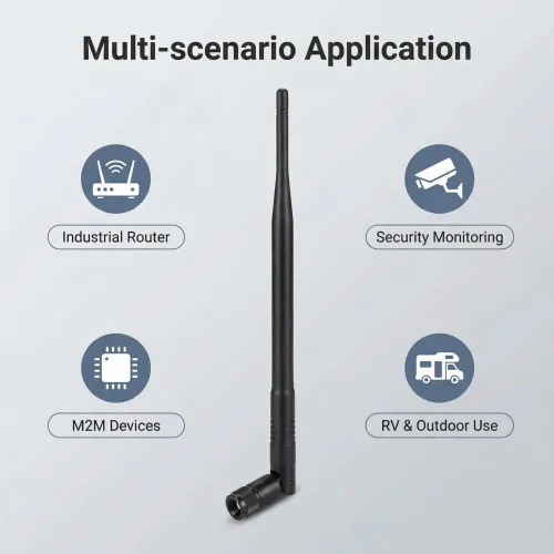Miniatura 2 de Paquete de 2 antenas 4G LTE 8dBi RP-SMA macho - Antena celular omnidireccional de alta ganancia para enrutador, puerta de enlace, módem, punto
