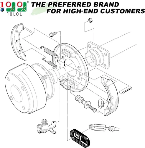 Miniatura 2 de 10L0L Zapatas de freno de carrito de golf para Club Car DS 1995-up, precedente 2004-up, para Yamaha G1 G2 G8 G9, EZGO 1986.5-1996, reemplaza OEM