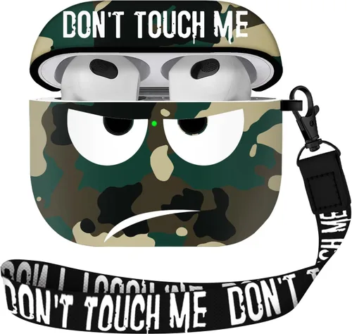 Miniatura 12 de for Airpods 3 Case 2021, Don't Touch Me for Airpods Cover with Keychain/Lanyard Soft Cute Shockproof Cover for Women Men Compatible with for Airpods