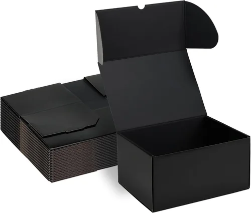 Miniatura 30 de Rempry Cajas de envío negras de 9 x 6 x 4 pulgadas, paquete de 20 cajas de cartón para pequeñas empresas, cajas de regalo para embalaje de envío