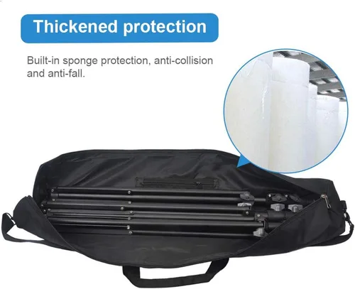 Funda de transporte para trípode, bolsa de trípode resistente con correas para el hombro y asas, funda monopie multifuncional para soporte de 43.3 in