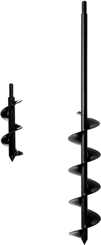Power Planter Broca de taladro de jardín de longitud extendida, 3 x 24 pulgadas con unidad hexagonal antideslizante de 1/2 pulgada | Herramienta