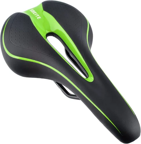 Sillín de bicicleta de montaña duradero Negro y Verde