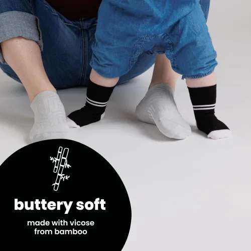 Miniatura 39 de squid socks Calcetines de viscosa de bambú 0-6M, 6-12M, 12-24M y 2T-3T Calcetines que se mantienen puestos
