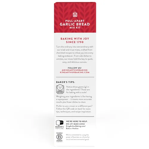 Miniatura 4 de King Arthur Baking Company - Kit de mezcla de pan de ajo extraíble de 15.25 onzas, mezcla para hornear, lista en 1 hora