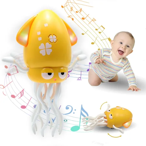 Miniatura 8 de Pbooo Juguete de Cangrejo que Gatea para Bebé, Juguete de Cangrejo Interactivo que Camina y Baila (Sensor Infrarrojo) 3-6 6-12 Meses, Juguete