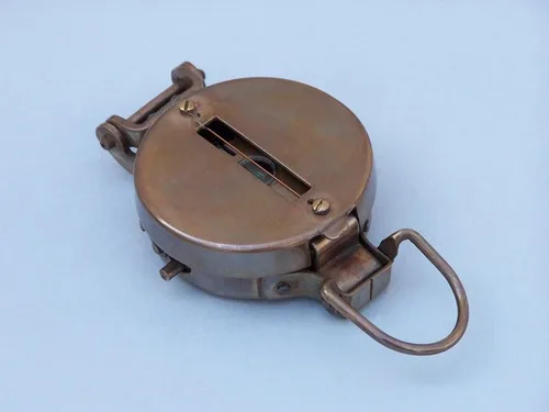 Miniatura 8 de Hampton Nautical CO-0583-AN Brújula militar de latón antiguo de 4 pulgadas - Brújula vintage - Brújula de mano