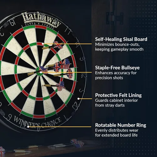Miniatura 3 de HathawayWinner's Choice 18-in Bristle Dartboard