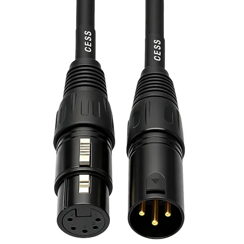 Miniatura 6 de CNCESS XLR - Cable adaptador de 3 pines macho a XLR hembra de 5 pines, 6 pulgadas, convertidor de nicho DMX/audio, paquete de 2