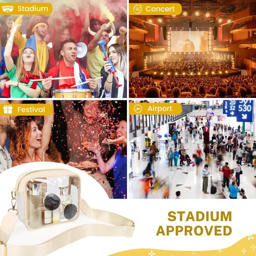 Miniatura 6 de Aveniee Clear Bag Stadium Approved, Clear Purses for Women, Cross body Bag for Concerts with Adjustable Strap