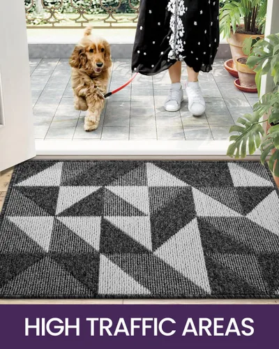 Miniatura 7 de DEXI - Alfombras para puerta de entrada, antideslizante, lavable, absorbente, resistente a la suciedad en el interior, alfombra de entrada de perfil