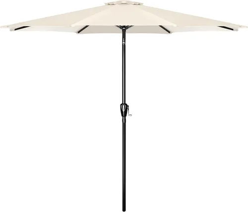 Miniatura 7 de Simple Deluxe - Paraguas de 9 pies para patio al aire libre, mesa de mercado, para jardín con botón de inclinación y manivela Beige