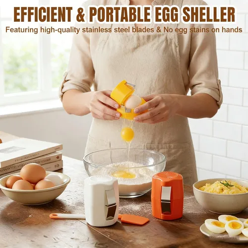 Miniatura 3 de 2 abridores de cáscaras de huevo, herramienta multifuncional para galletas de huevos de acero inoxidable 304, accesorio de cocina de mano para Rosa