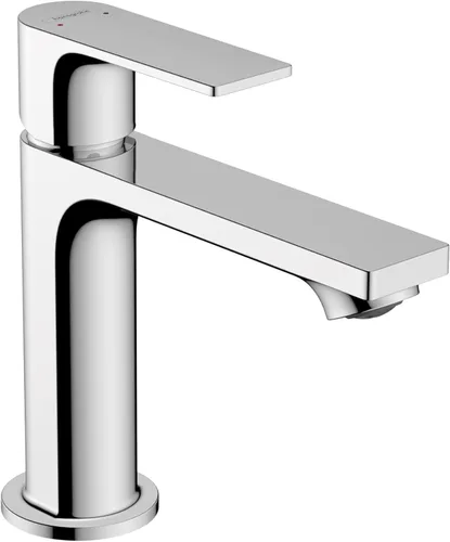 hansgrohe Rebris E 72557001 - Grifo de lavabo de baño con montaje de drenaje emergente, 1 agujero, mango único, cromado Cromo