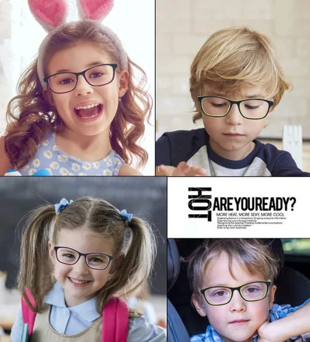 Miniatura 5 de ALWAYSUV Gafas de computadora con bloqueo de luz azul para niños, niñas, adolescentes, niños, gafas de juegos para reducir la fatiga ocular, Púrpura