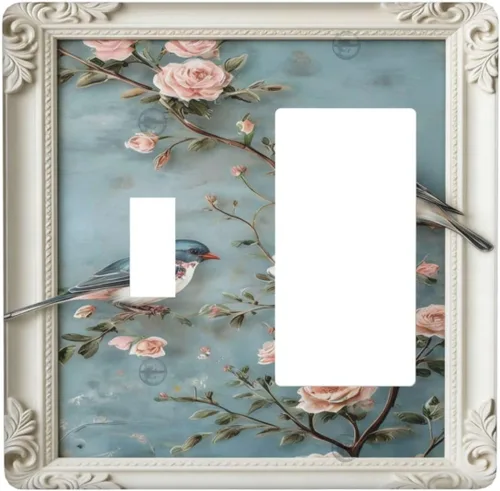 Miniatura 88 de Cubiertas Decorativas de Arte para Interruptores de Luz, Hojas de Otoño, Placa de Pared de Palanca Individual, Cubierta Decorativa de Interruptor