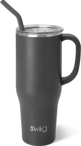 Miniatura 33 de Swig Life Mega Taza de 30 oz, Vaso de 30 oz con Asa y Pajita, Compatible con Portavasos, Apto para Lavavajillas, Vaso Aislado Extra Grande, Botella