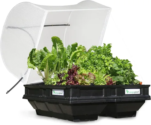 Miniatura 10 de vegepod - Cama de jardín elevada - Kit de jardín con contenedor de riego automático con cubierta protectora, fácilmente elevado a la altura