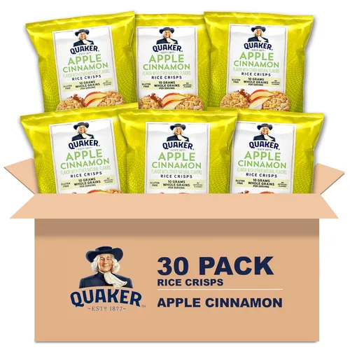 Miniatura 13 de Quaker - Patatas fritas de arroz, sin gluten, mezcla de variedad dulce y salada de 4 sabores, porción única, 19 g, paquete de 30