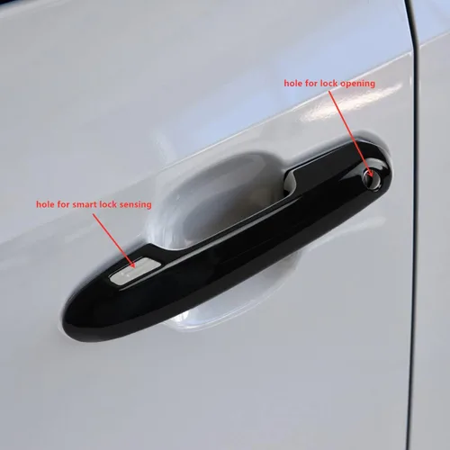 Miniatura 4 de Cubierta exterior para manija de puerta compatible con Toyota Rav4 2019-2022 2023 2024 2025 Accesorios para Highlander 2024 2023 2022-2020 Negro