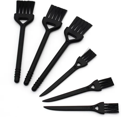 Miniatura 7 de Cepillo de limpieza de teclado, 6 piezas de mango de plástico de nailon antiestático kit de cepillo apto para teclado de computadora, laptop