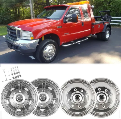 Miniatura 16 de Simulador de rueda de 16 pulgadas para Dodge 2007-2025, Mercedes y Freightliner Sprinter Van, 4 tapacubos protectores impermeables a presión de 6