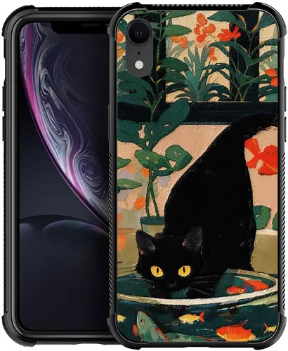 Miniatura 19 de DJSOK Funda compatible con iPhone XR, H American Eagle Flag con cuatro esquinas, protección a prueba de golpes, TPU suave y patrón de policarbonato