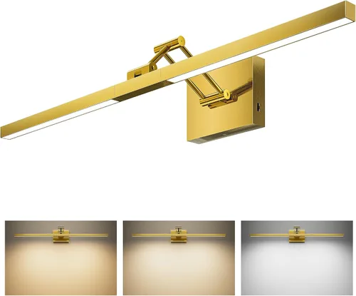 Miniatura 12 de VONLUCE Luz LED de Tocador de Baño de 30", Luces LED Modernas de Tocador 3CCT con Brazo Giratorio de Cabezal Rotativo de 360°, Lámpara de Baño