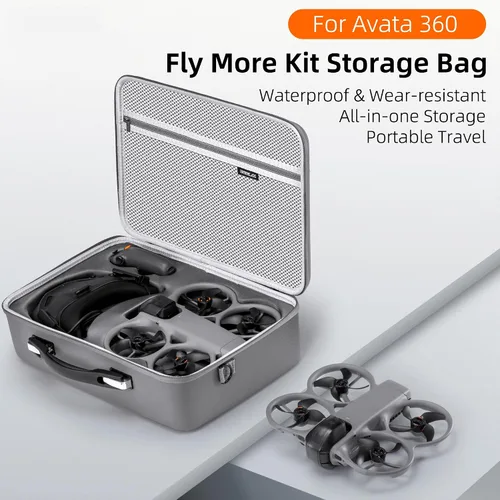 Miniatura 2 de Coyktonty Estuche de transporte para accesorios DJI Avata 360, bolsa de transporte portátil de PU para DJI Avata 360 Motion Fly More para RC Motion