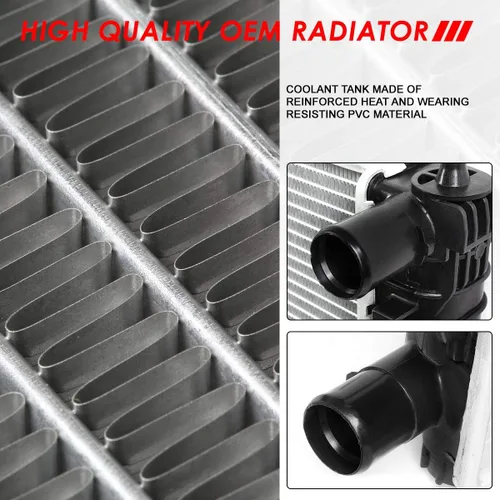 Miniatura 5 de Auto Dynasty Radiador compatible con 08-15 Chevy Captiva Sport/Saturn Vue 2.4L/3.5L AT, DPI 13057 Radiador de refrigeración de 1 fila estilo 08-15